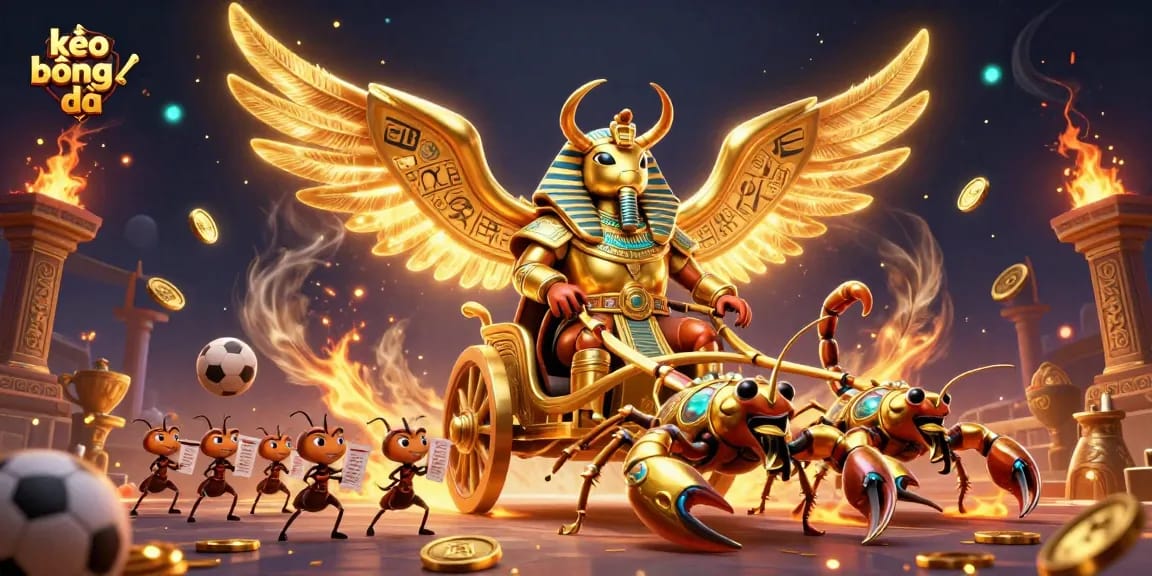Betting tips with kèo bóng đá theme illustrated in a vibrant, action-packed scene.