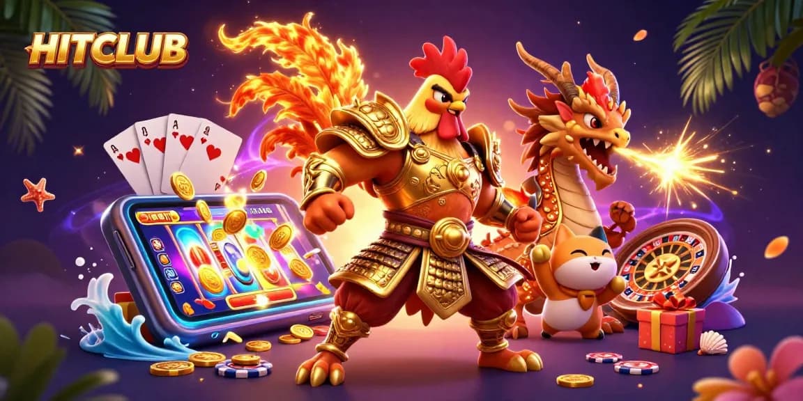 Engage in thrilling gameplay at HITCLUB with vibrant characters and dynamic casino elements.