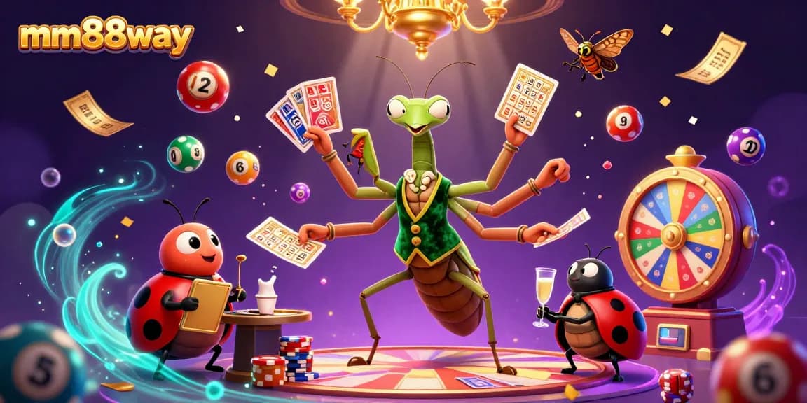 Engage in exciting lottery gameplay with mm88way, vibrant characters, and dynamic gaming elements.