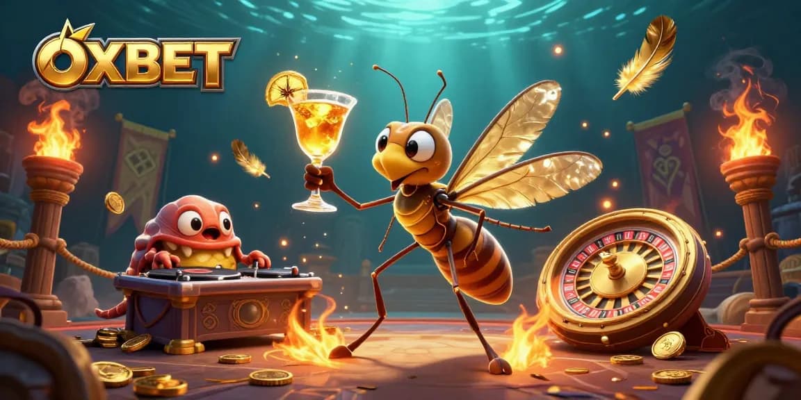 Engage with OXBET's thrilling casino adventure featuring vibrant characters and rich elements.