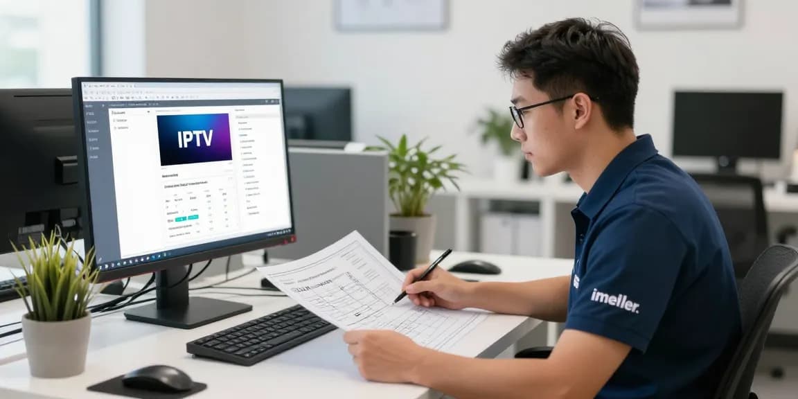 Expert IPTV UK reseller navigating professional setup for licensed service.