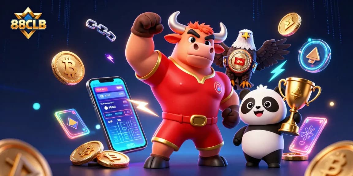 Experience thrilling wins at 88CLB with dynamic characters and vibrant gambling elements.