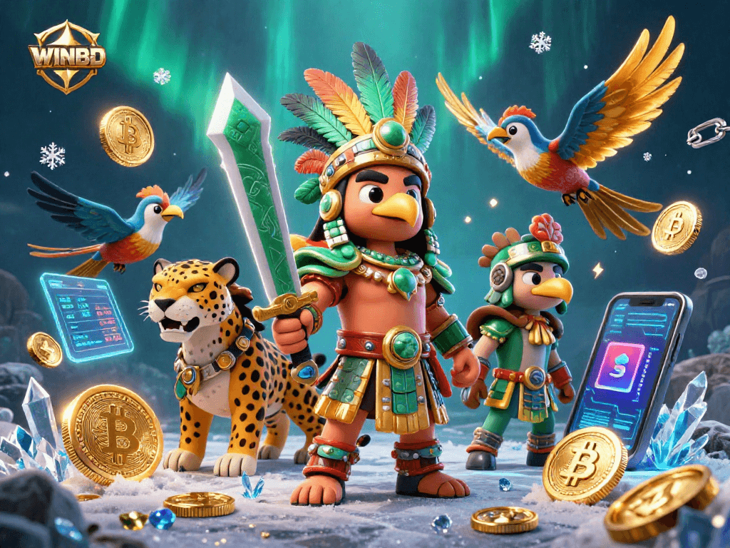 Engage with WINBD's thrilling online gaming experience, featuring vibrant characters and casino elements.