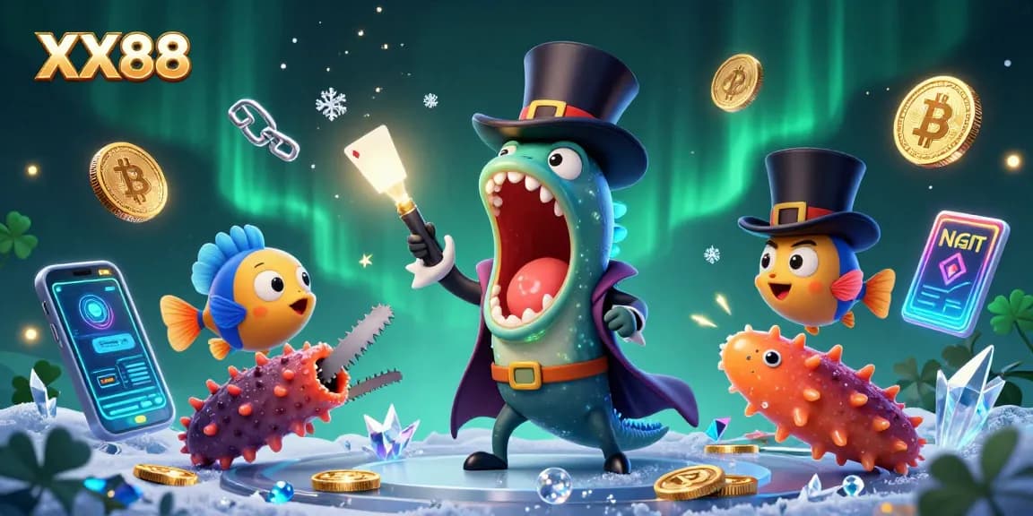 Experience exhilarating wins with XX88 at this vibrant, magic-themed deep-sea casino scene.