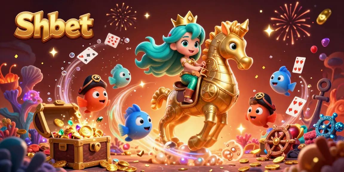 Win big with Shbet at the underwater casino, featuring a mermaid princess and treasure galore!