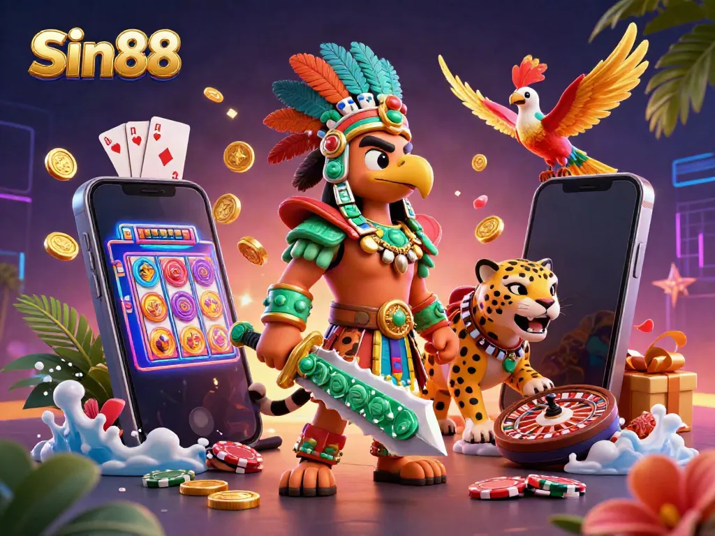 Interact with exciting slot games and capture winning spins at Sin88!