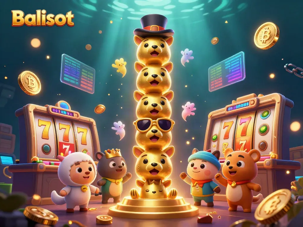 Balislot showcases vibrant slot reels with energetic characters and dynamic casino elements.