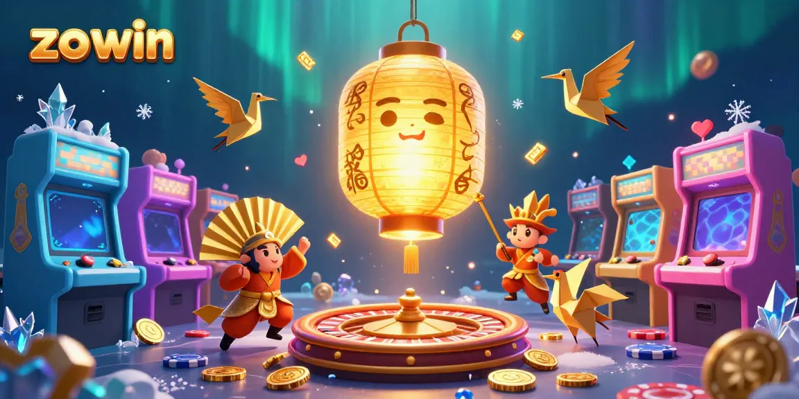 Experience thrilling gameplay with zo win in a vibrant casino scene filled with colorful games and lucky symbols.