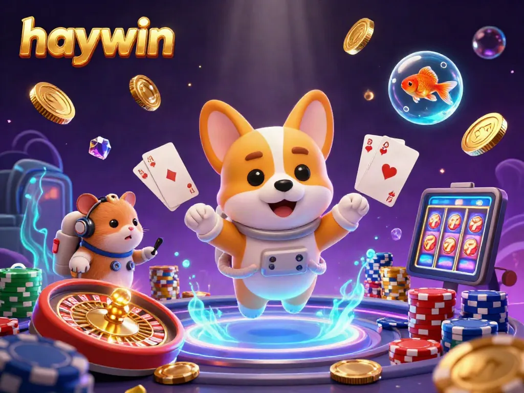 Experience winning strategies at haywin's space-themed casino with vibrant games and unique characters.