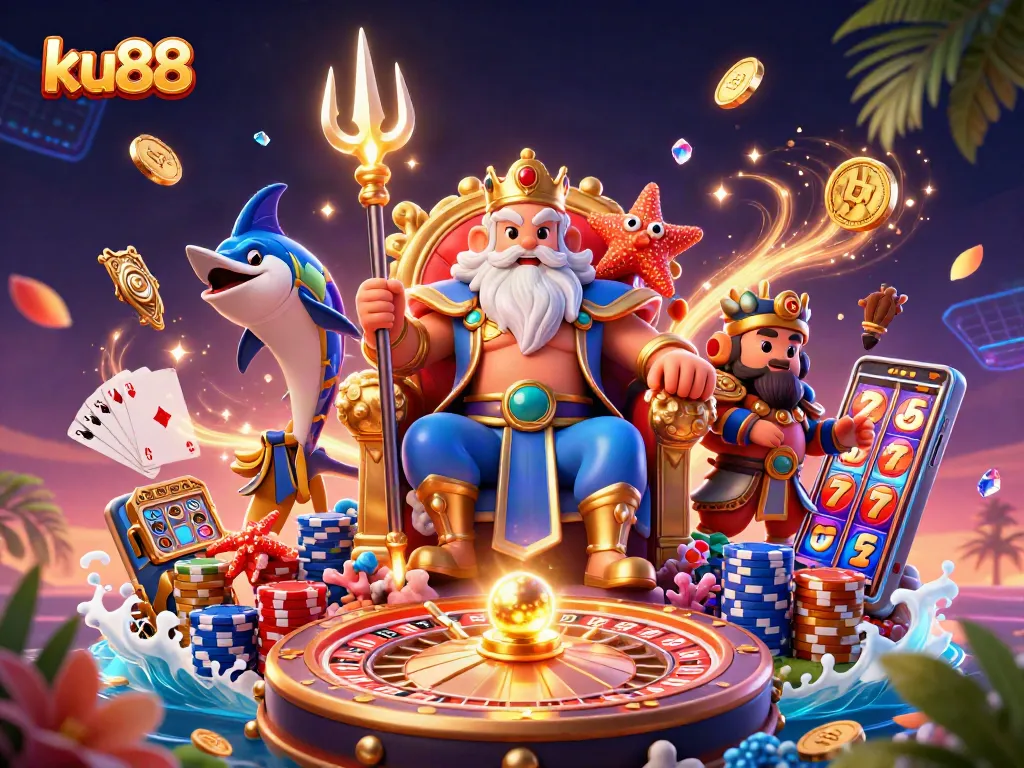 Experience thrilling gameplay at ku88 with vibrant casino elements in a fantastical ocean setting.