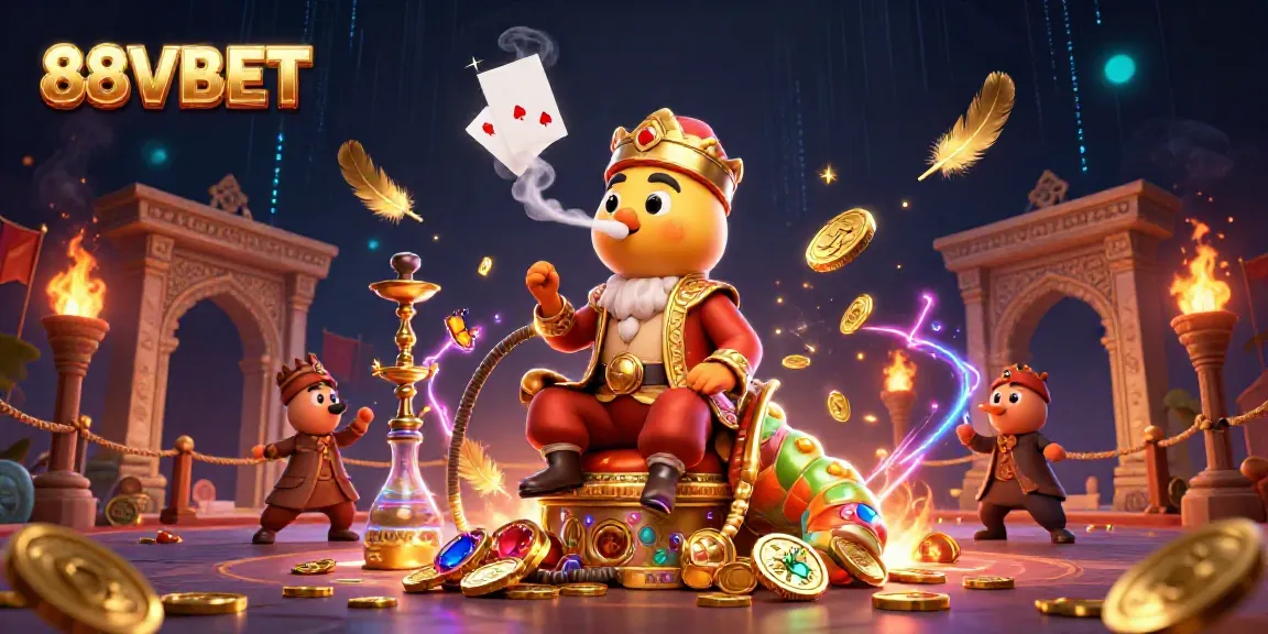 Engage with thrilling 88VBET games in an ultra-detailed casino scene illustration.