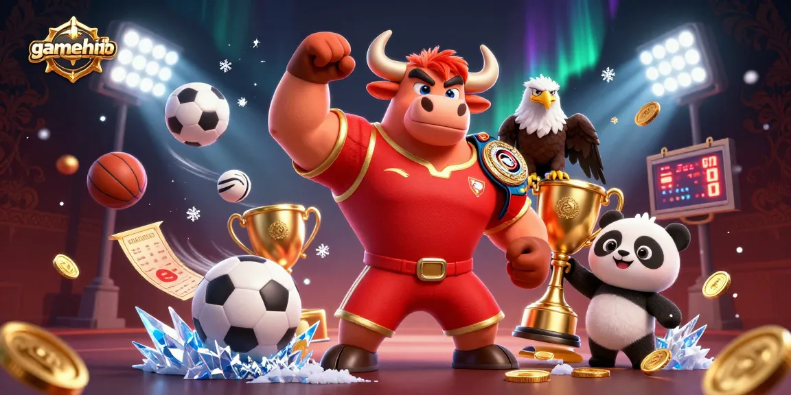 Discover winning strategies at gamehitclub with dynamic sports-themed casino illustration.