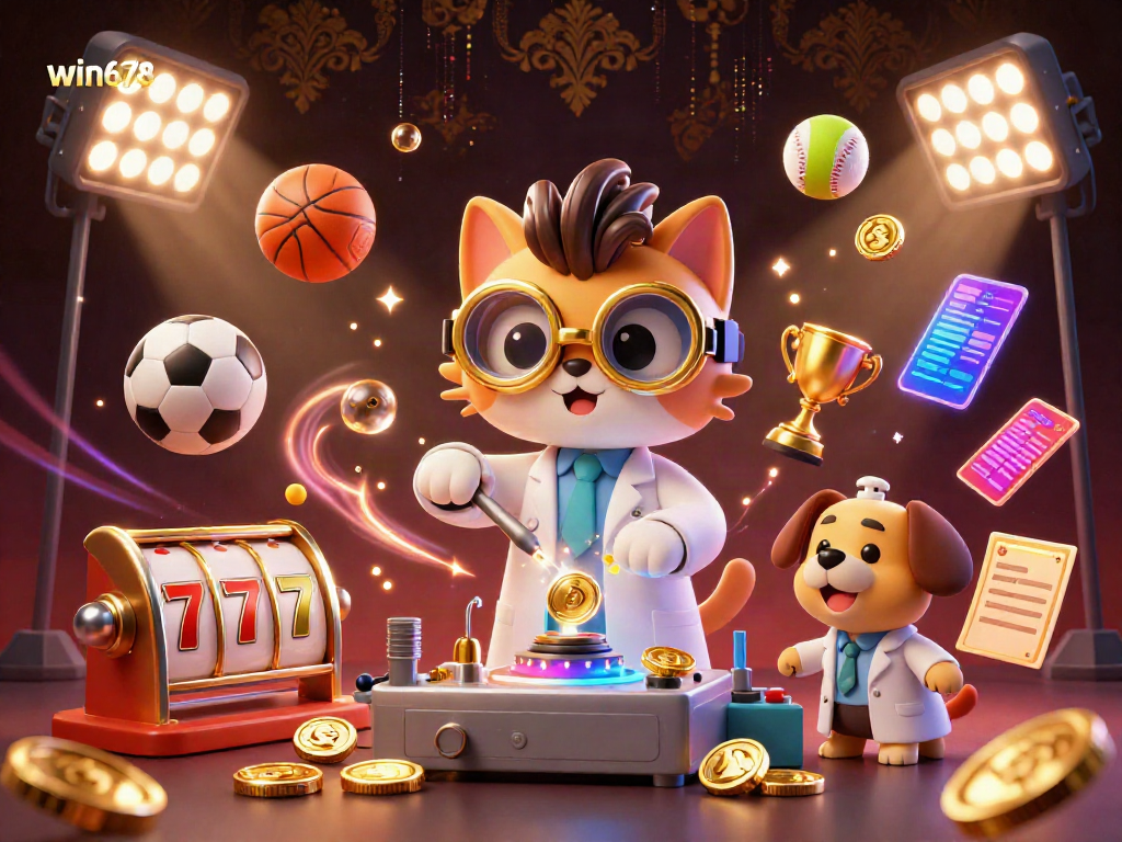 Engage with win678's vibrant casino world, featuring exciting 3D elements and dynamic action.