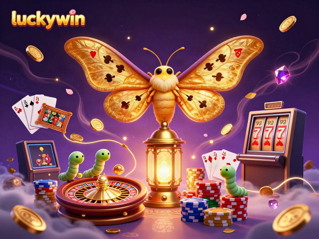 Experience thrilling moments with luckywin as golden casino elements fill the air.