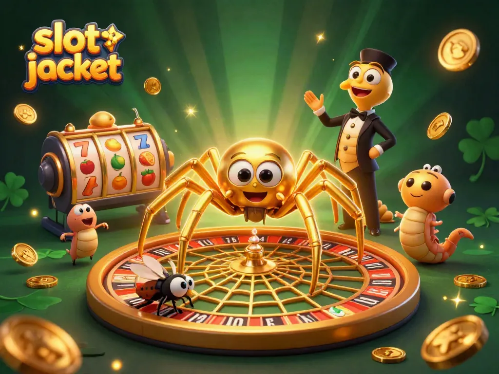 Experience the thrill of slot jackpot winning with a dynamic 3D illustration featuring vibrant characters and engaging scenes.