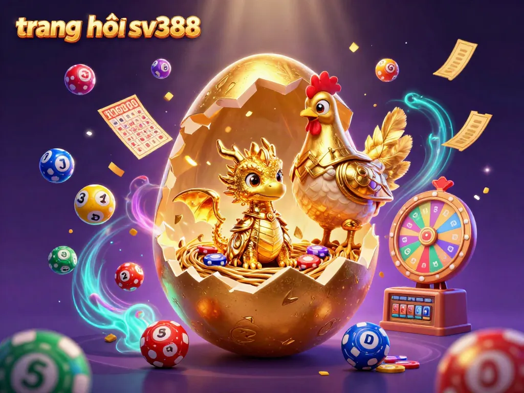 Engage with the vibrant world of trang chủ sv388, featuring a golden dragon on poker chips amidst lively elements.