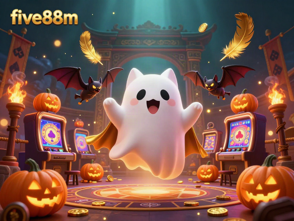 Experience thrilling gameplay with five88m in a vibrant casino scene featuring enchanting characters and golden rewards.