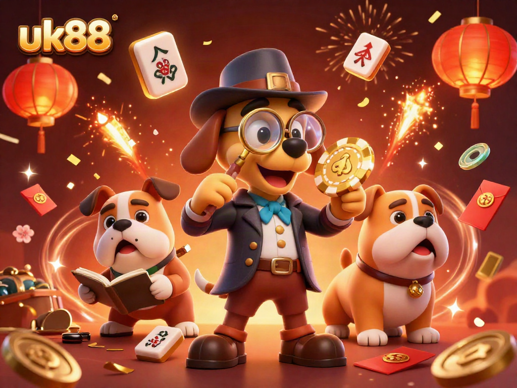 Join the excitement at uk88 with treasure clues and festive gambling elements in a dazzling 3D illustration.