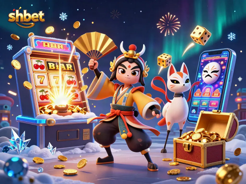 Engage in thrilling gameplay with sh bet through a packed casino scene filled with jackpots and vibrant game elements.
