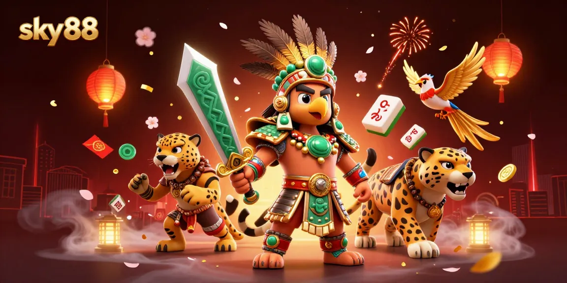 Experience thrilling gameplay at sky88 with vibrant casino elements, showcasing winning opportunities.