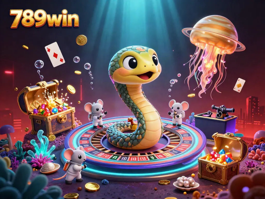 Experience excitement with 789win as astronaut mice bet on a cosmic roulette wheel