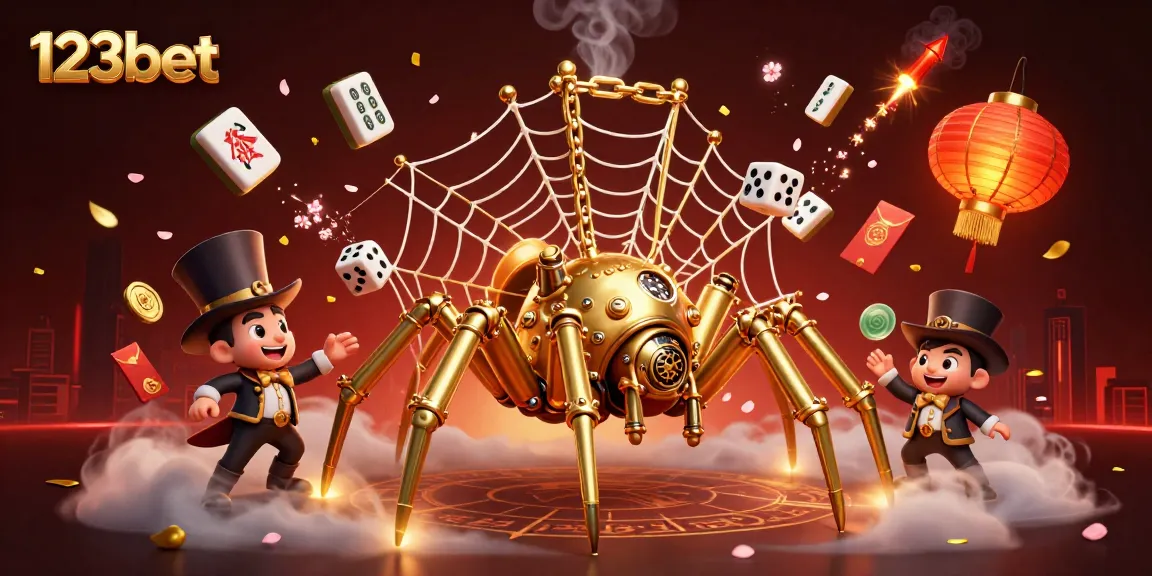 Players experience the thrill of 123bet with a vibrant casino scene illustrating games and excitement.