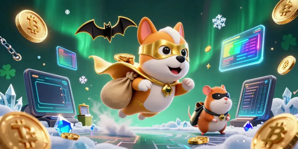 Experience the excitement of 7M with flying characters and neon-lit casino elements!