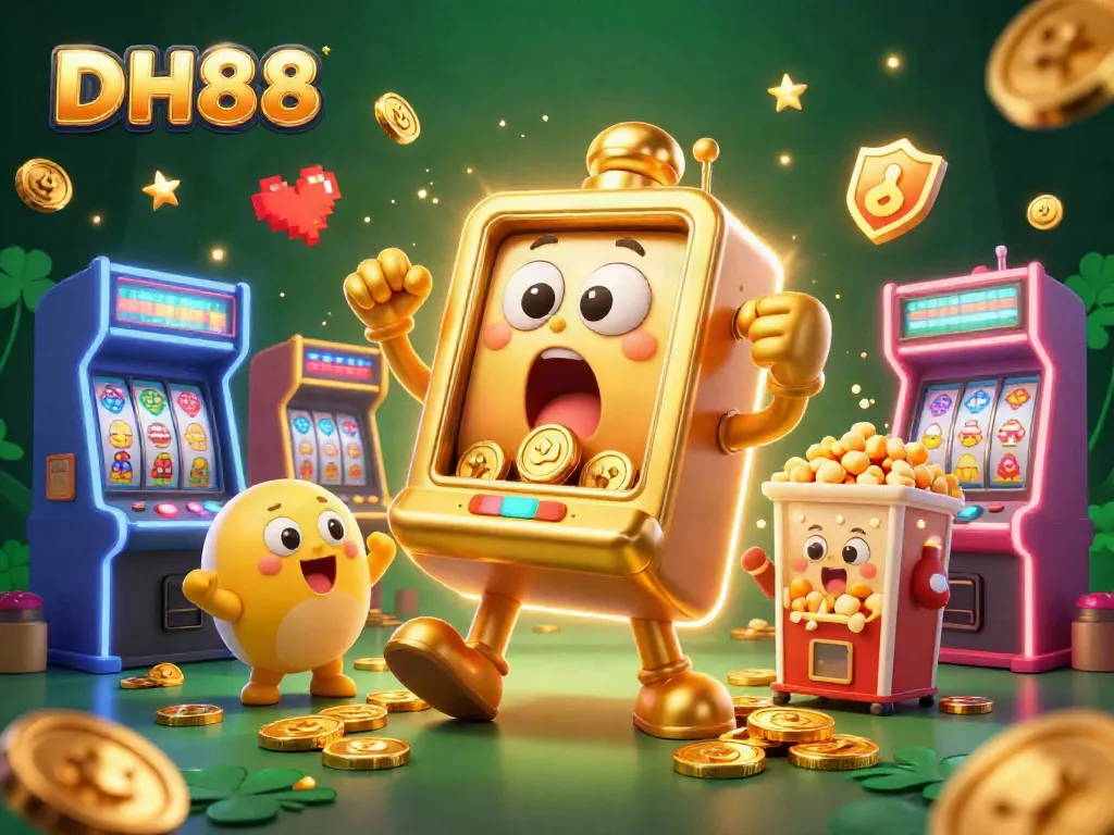 Experience thrilling wins with the DH88 golden slot machine as it hits a jackpot and shares excitement.