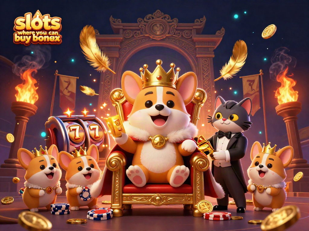 Engage with exciting slots where you can buy bonus features in a vibrant casino scene.