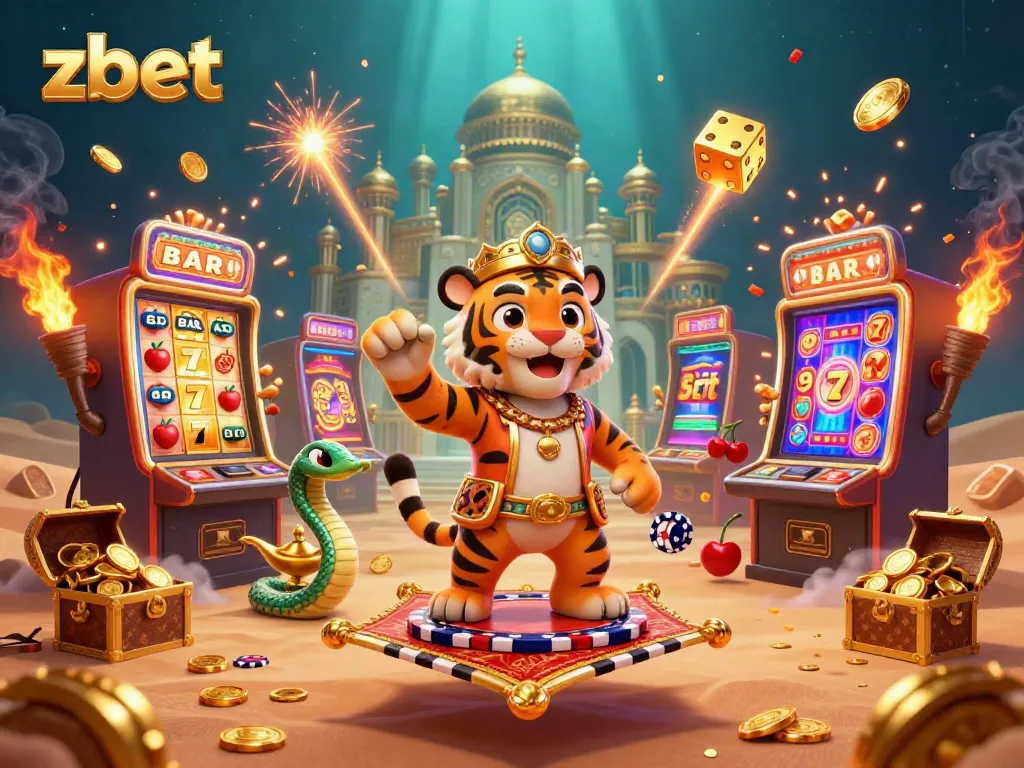 Experience thrilling gaming adventures with zbet's magical 3D casino illustration, showcasing excitement and jackpot wins.