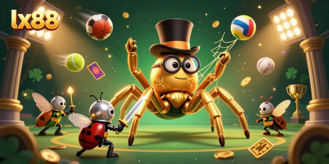 Experience the thrill at lx88 with a vibrant 3D casino scene featuring spirited characters and dynamic sports elements.