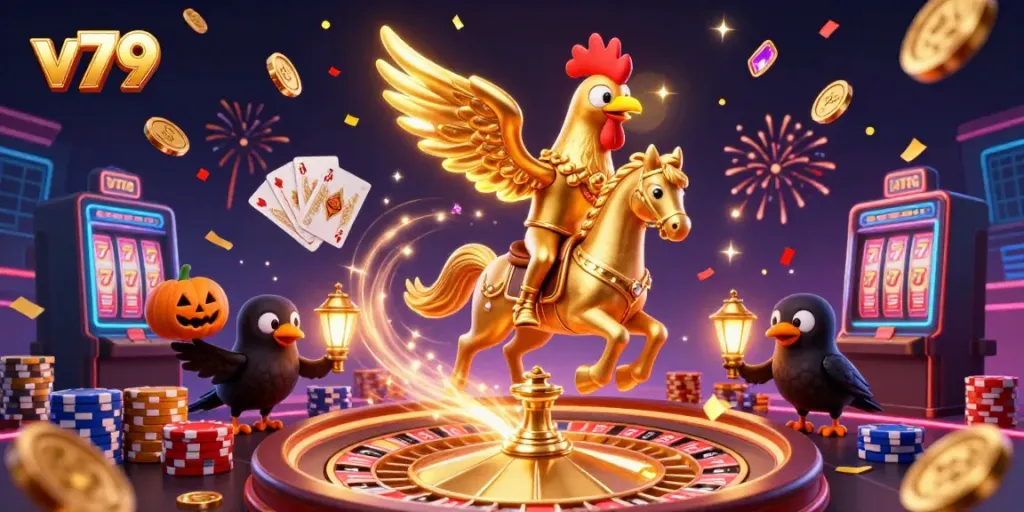 Engage with v79's thrilling casino adventure featuring golden rooster and exciting game elements.