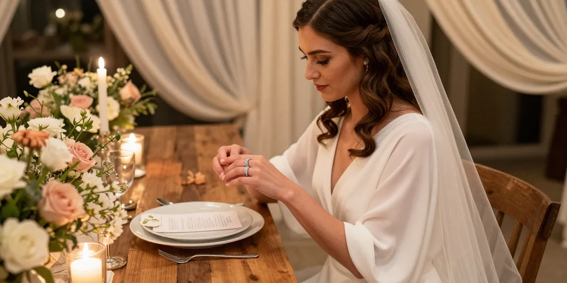 Stunning wedding rings for women displayed by a bride in a romantic setting.