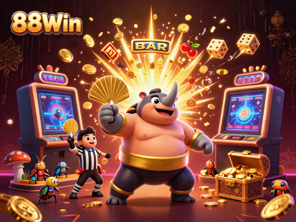Engage in thrilling gaming adventures at 88Win with a dynamic 3D casino atmosphere filled with excitement.