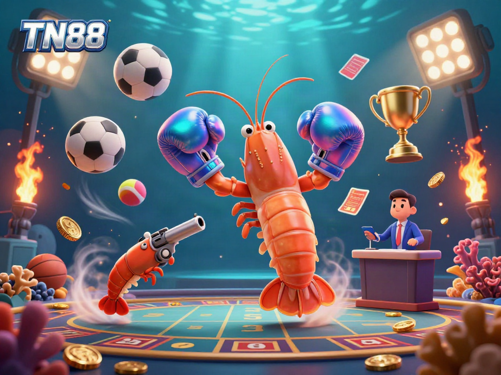 Experience thrilling gameplay with TN88 as the vibrant casino scene comes to life with colorful elements.