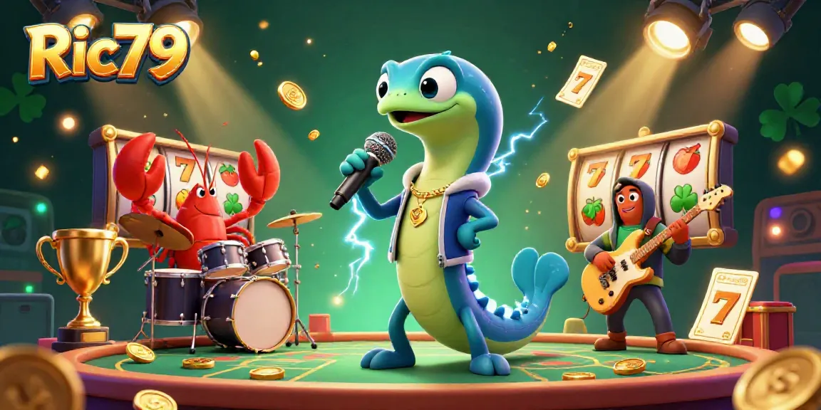 Experience thrilling casino excitement with Ric79's dynamic underwater stage featuring vibrant characters.