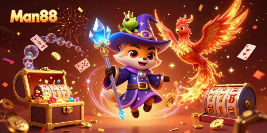 Engage in thrilling gameplay with Man88, where mystical characters and slot elements collide.