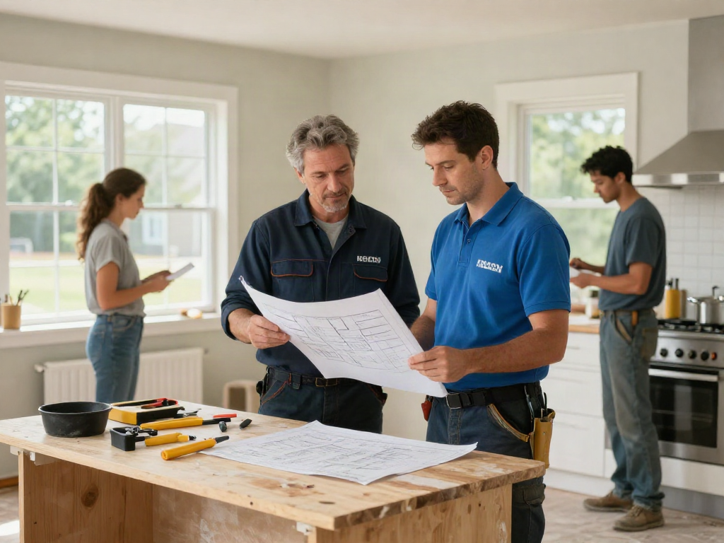 Trusted local service provider at work renovating home using wish 4d resources