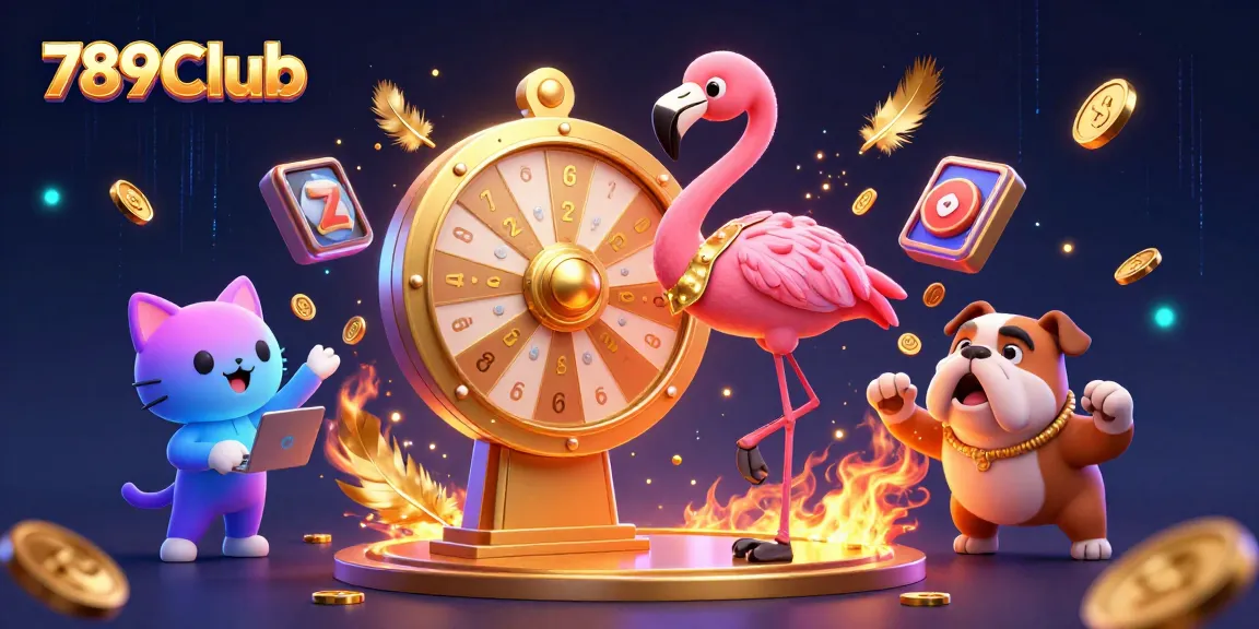 Experience the excitement of 789Club with a lively 3D gaming scene, showcasing vibrant characters and casino elements.