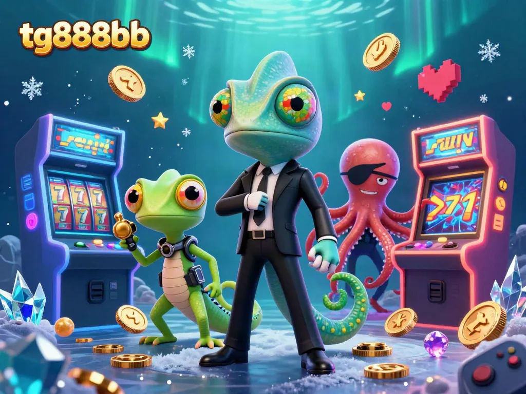 Experience exciting gameplay with tg888bb's dynamic casino scene featuring colorful characters and vibrant game elements.