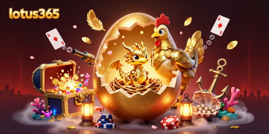 Experience thrilling gaming moments at lotus365 with a golden dragon among poker chips in a dazzling casino setting.