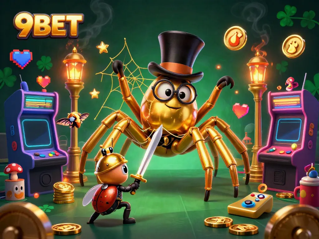 Experience the excitement of 9BET with captivating characters and dynamic gambling elements.
