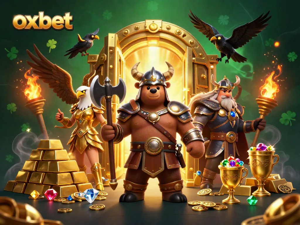 Experience the thrill of play at Oxbet with dynamic casino elements and vibrant characters.