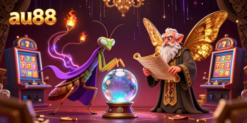 Engage in thrilling casino action at au88, featuring a mystical fortune teller and enchanting elements.