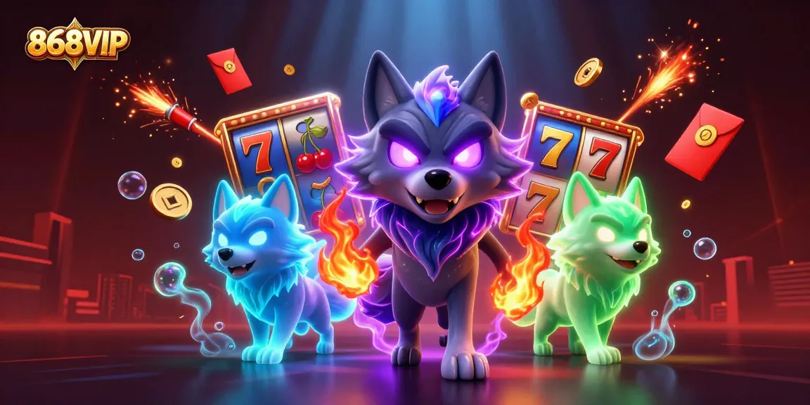 Engage in thrilling gameplay at 868VIP with lucky symbols and vibrant casino elements.