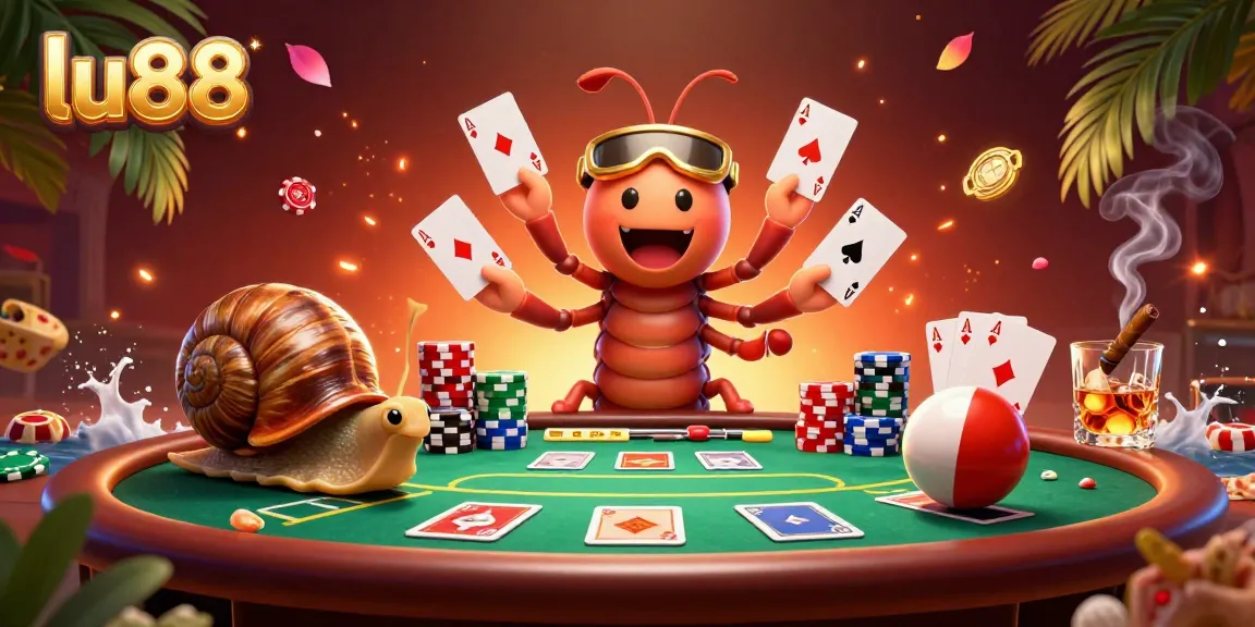 Experience exciting gameplay with LU88's colorful casino scene featuring engaging characters.