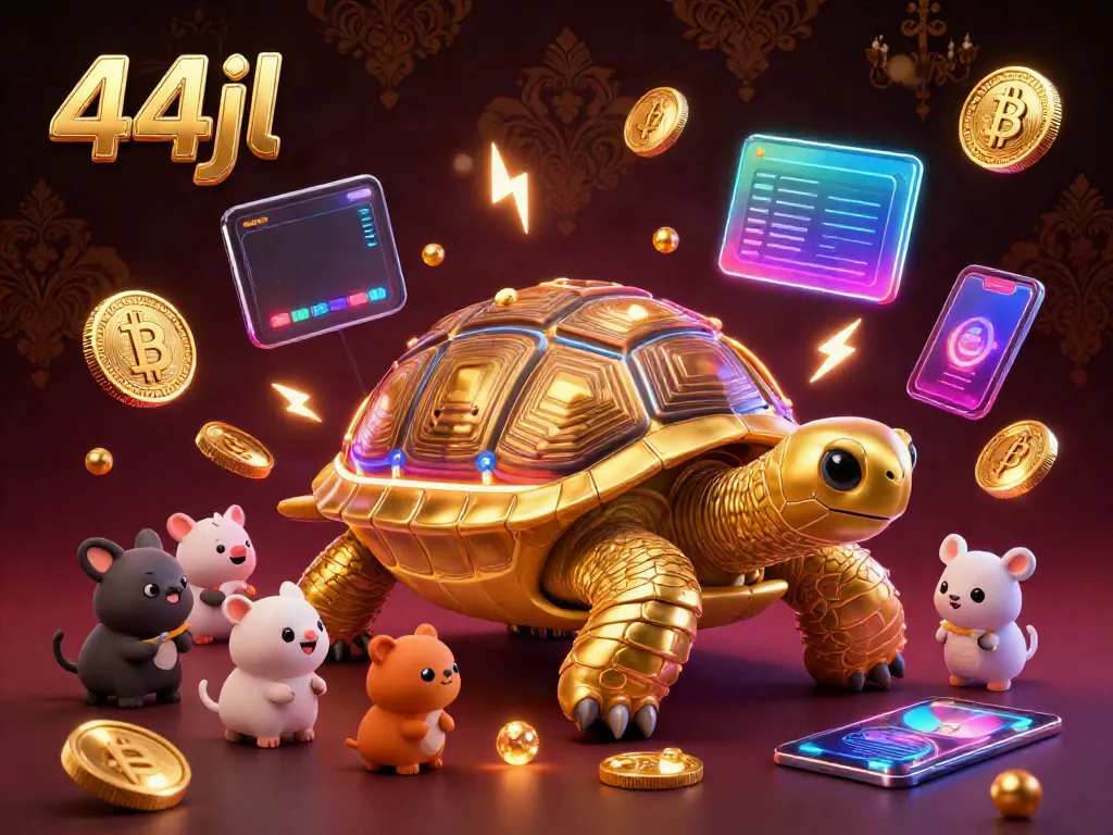 Engage with 44jl's thrilling digital casino experience featuring a vibrant tortoise-themed pinball machine.