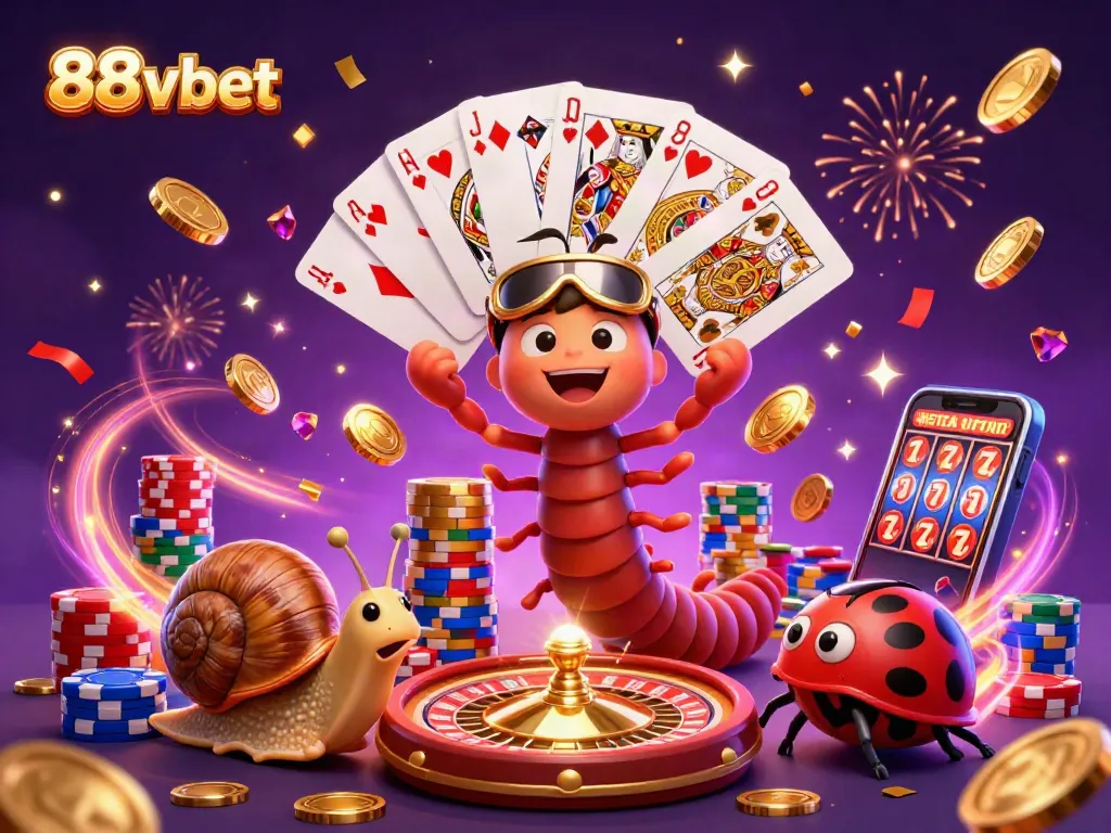 Experience thrilling games and excitement at 88vbet with animated casino characters!