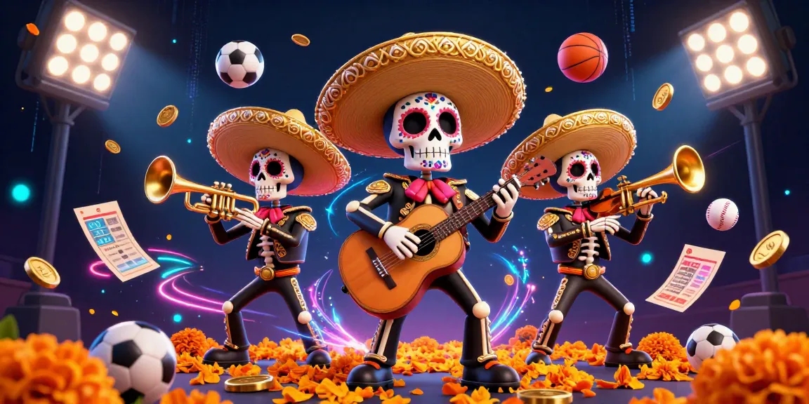 Bet on bongdalu's exciting sports moments with a colorful mariachi band and dynamic gambling elements.
