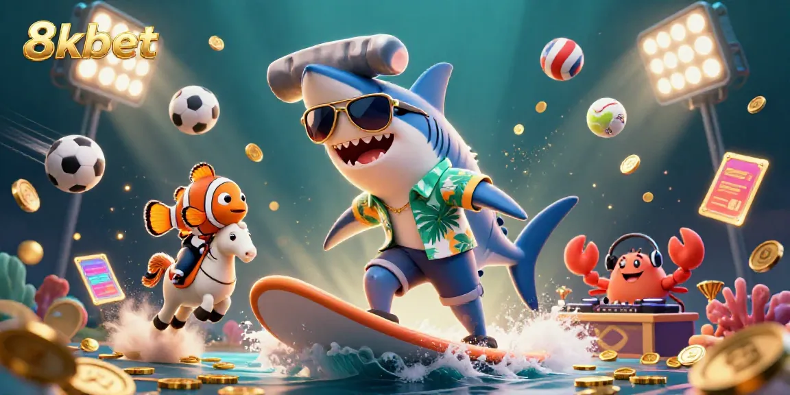 Join the excitement with 8xbet as a shark, seahorse, and crab bring online gaming to life.